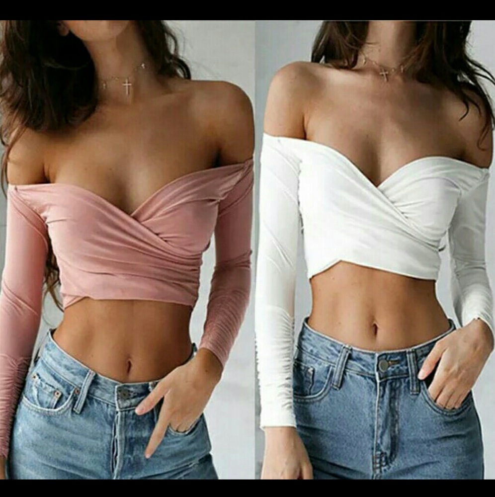 Off Shoulder Crop Top